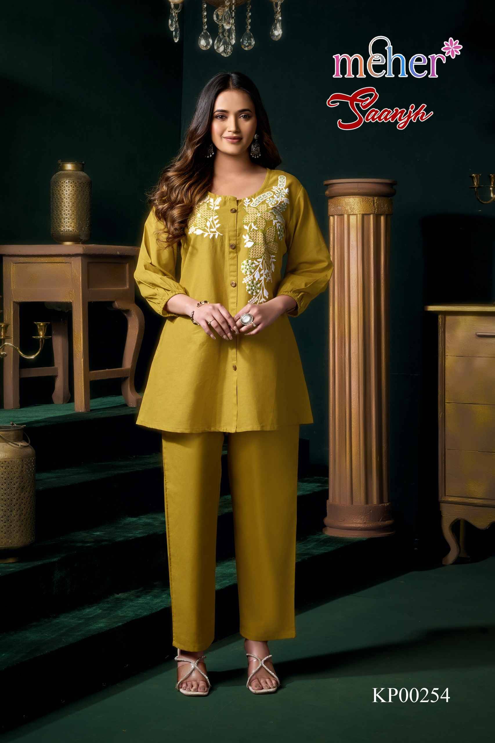 SAANJH By Meher 254 To 259 Series Designer Collection Cotton Co-ord Set At Wholesale Price